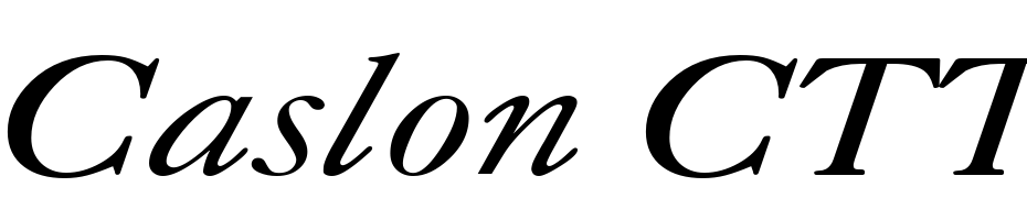Caslon CTT Italic Yazı tipi ücretsiz indir